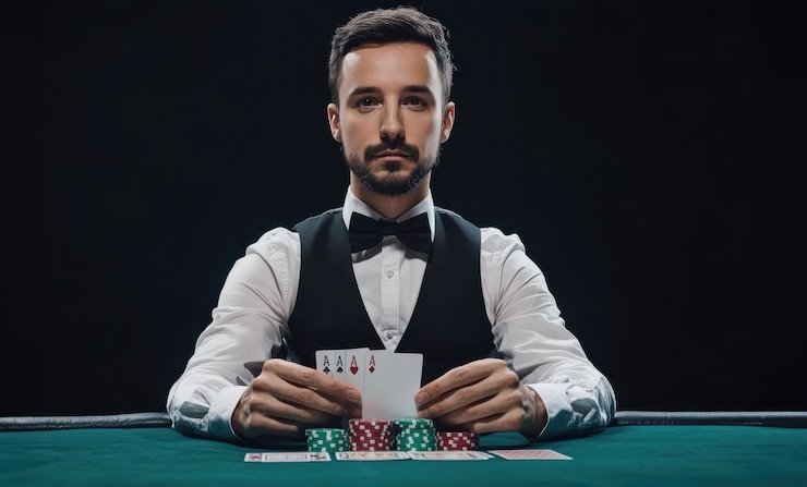 Tampilan live dealer Dice Game di oxl toto dengan multi-camera angles